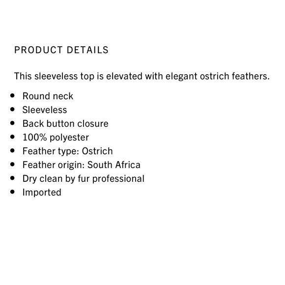 ‼️$5 SALE‼️ MICHAEL KORS Ostrich Feather Top - Picture 4 of 10